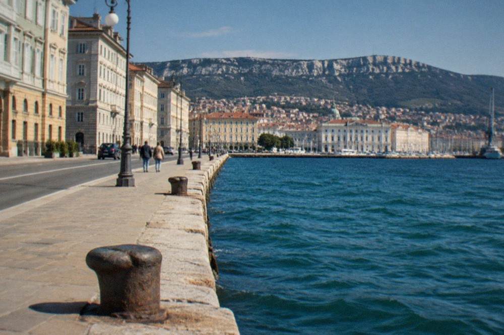 A coastal road on the Adriatic between Trieste and the Slovenian border