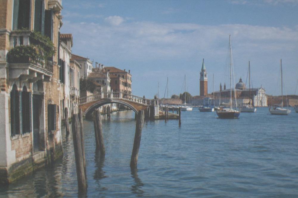 Sailboats gathered on a blue sea in front of a city waterfront