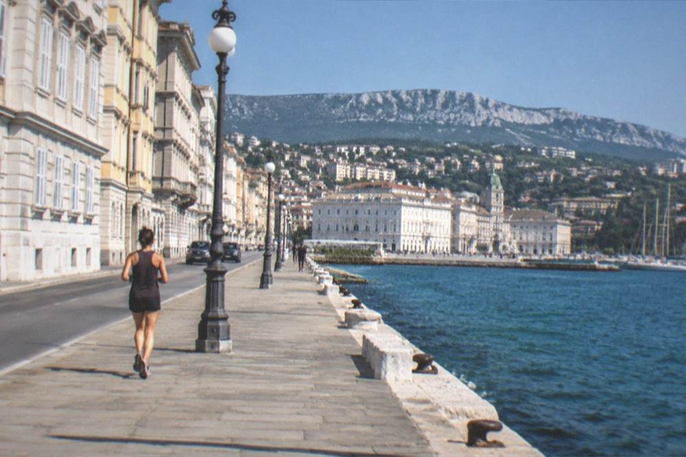 The coastline road south of Trieste towards the Slovenian border